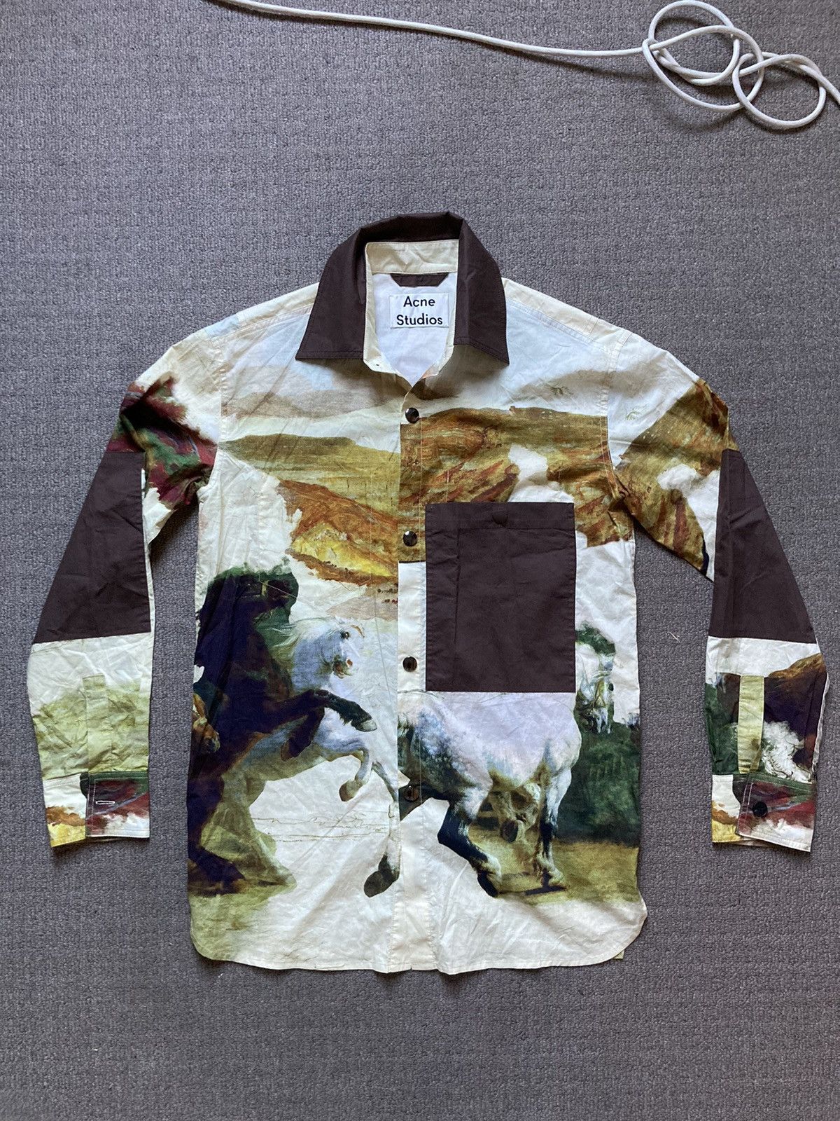 Acne Studios Horse Print Cotton Shirt Jacket | Grailed