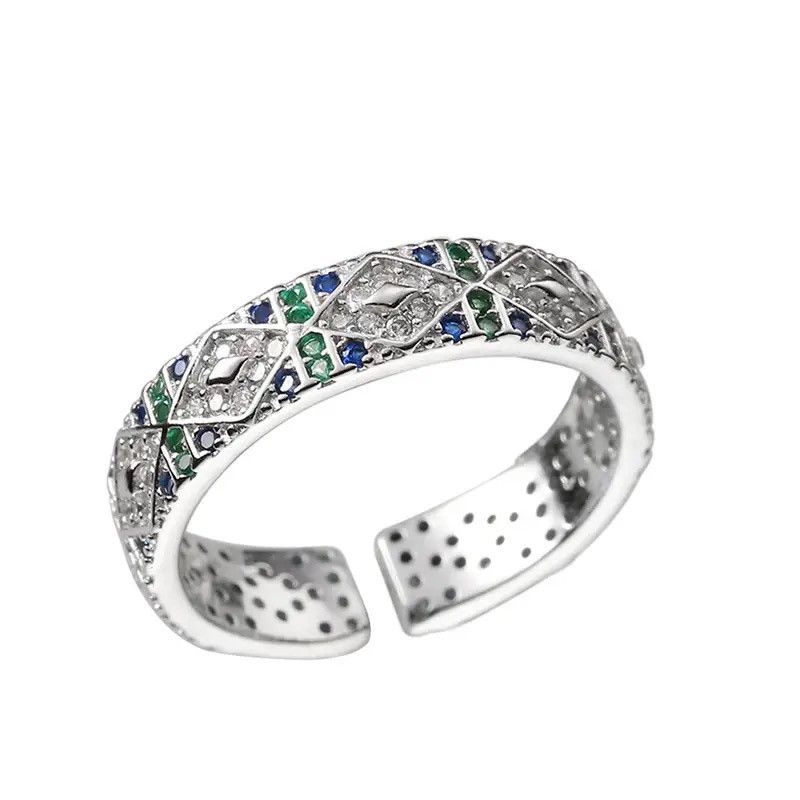 Jewelry Elegant Sparkling Multicolor Zircon Ring Size ONE SIZE - 1 Thumbnail