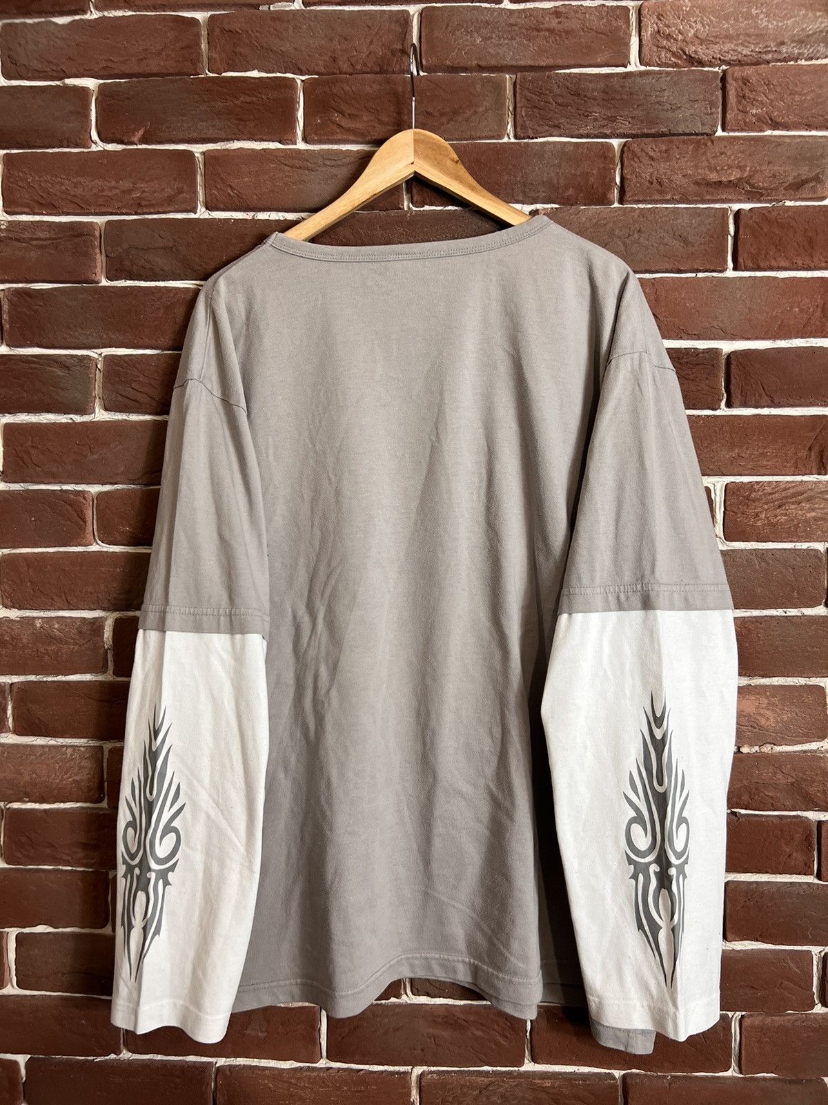 Tribal Streetwear Vintage Y2k 00s Tribal Rave Black Rock Metal Longsleeve Size US XL / EU 56 / 4 - 2 Thumbnail