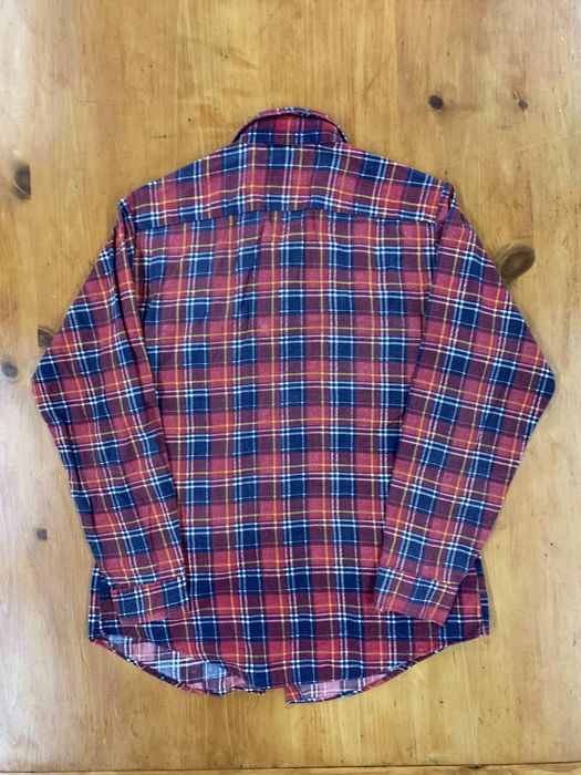 VINTAGE Checks Red & Blue Flannel Shirt