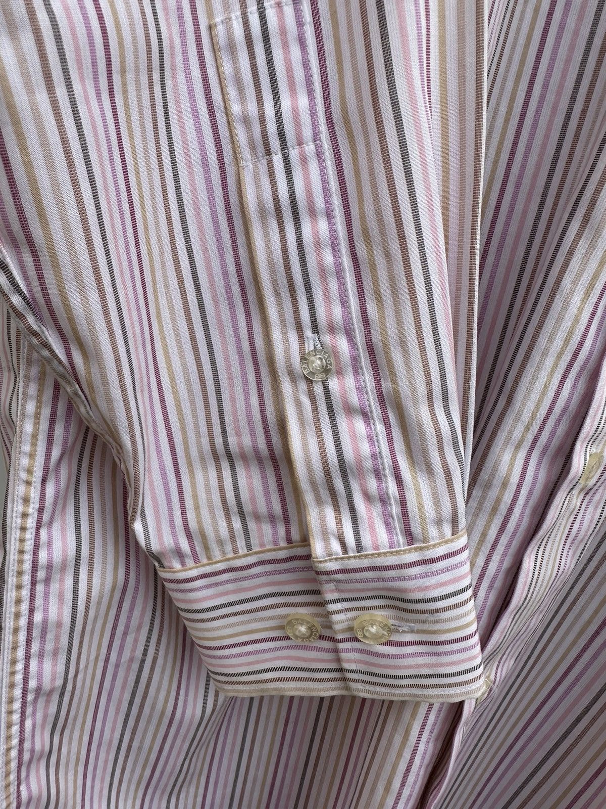 Balenciaga Balenciaga BB oversized striped coloured pocket shirt Size US L / EU 52-54 / 3 - 7 Thumbnail