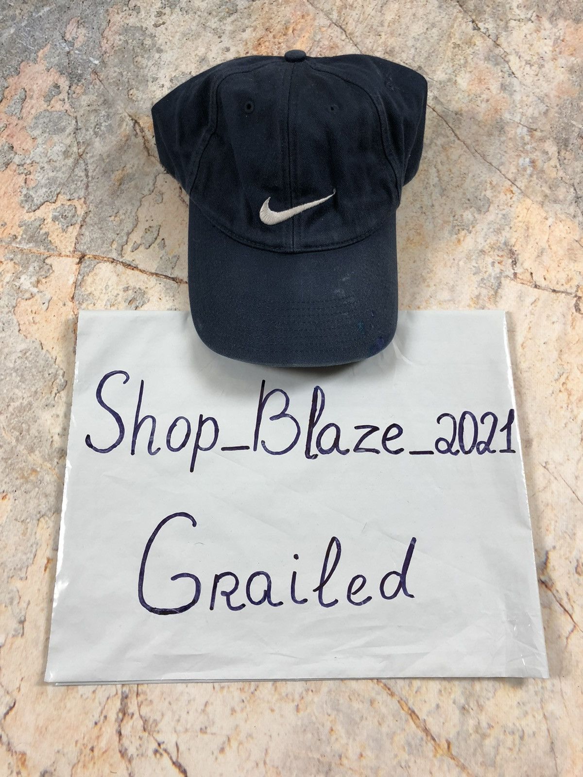 Nike × Vintage Nike vintage blue logo cap Size ONE SIZE - 2 Thumbnail