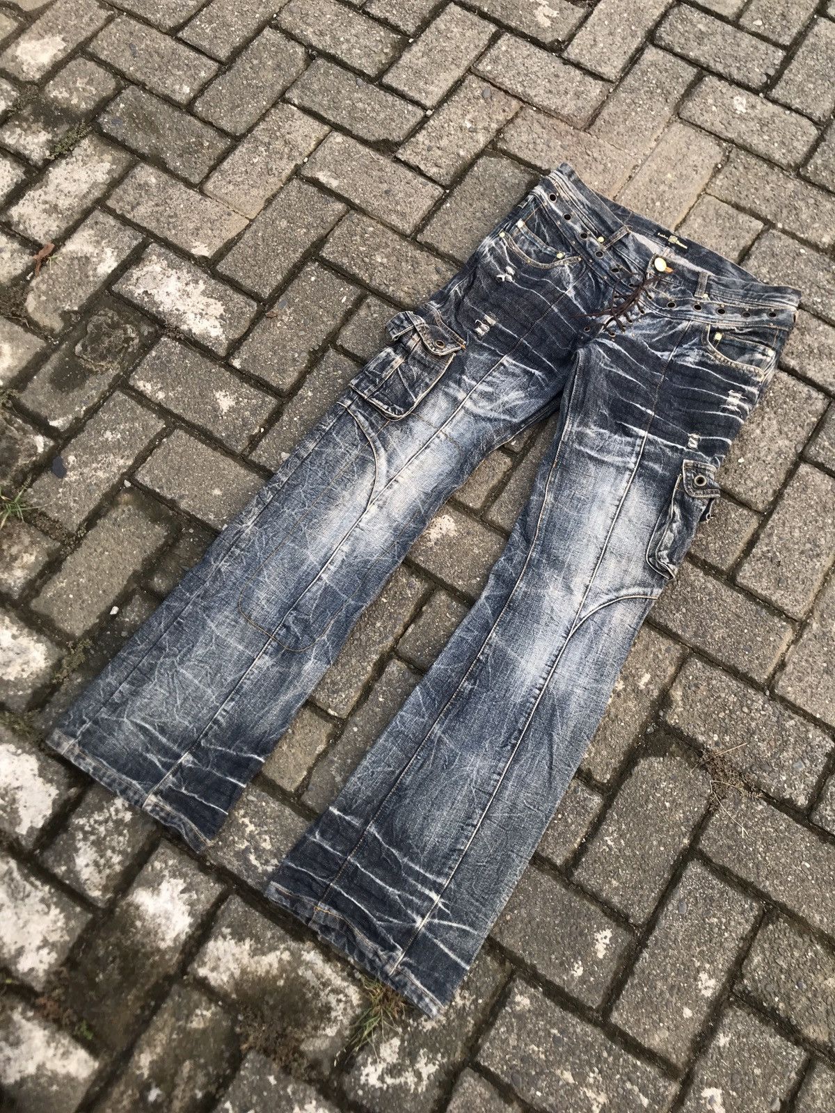 Japanese Brand Japanese brand Lowbox double waist denim Size US 33 - 2 Thumbnail