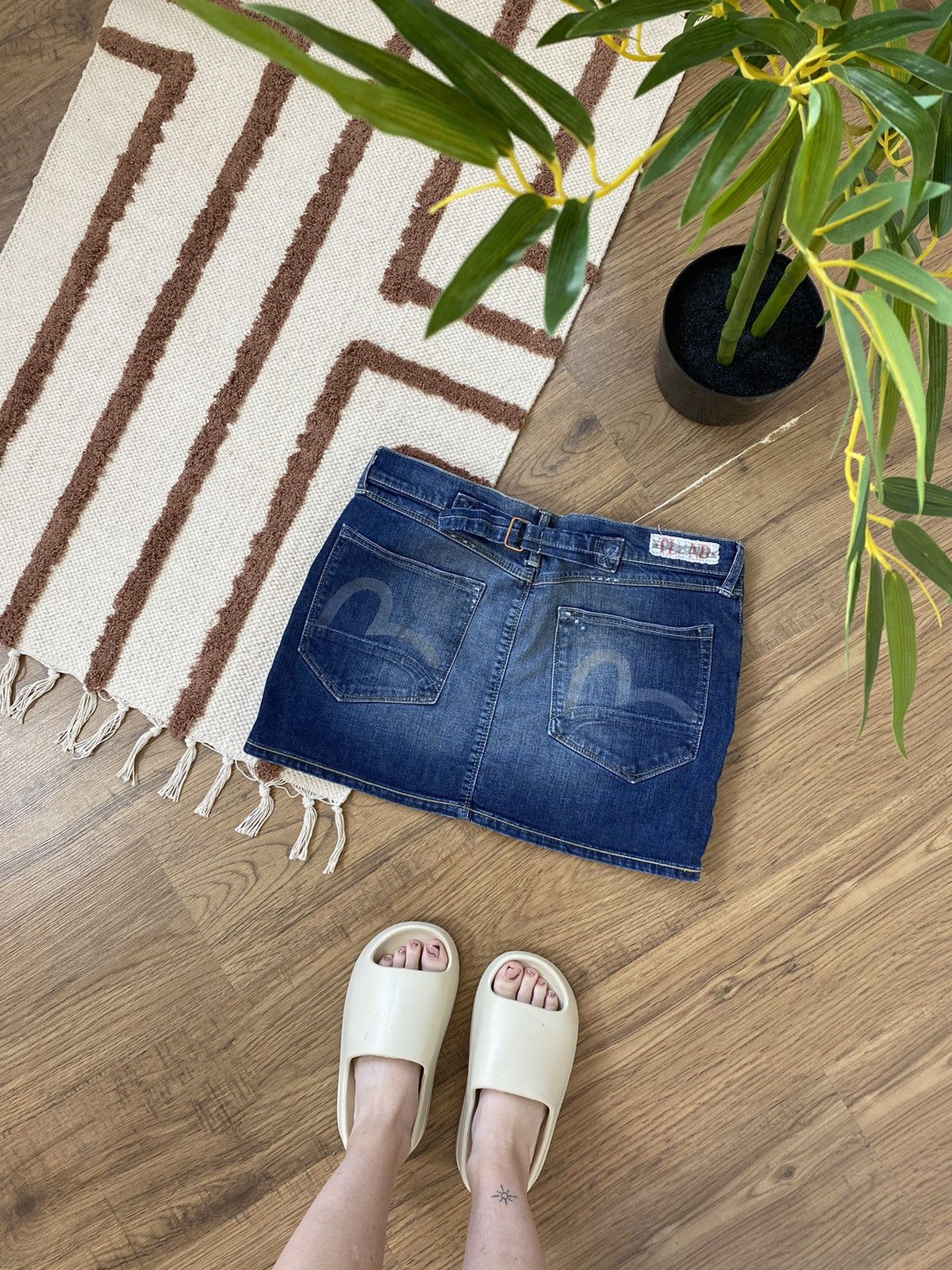 Evisu × Puma EVISU x PUMA - RARE JEANS MINI SKIRT Size 32" / US 10 / IT 46 - 1 Thumbnail
