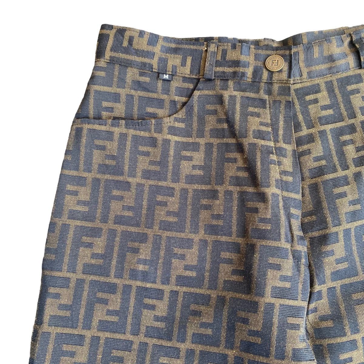 Fendi Vintage Fendi Zucca Monogram Pants Size 26" / US 2 / IT 38 - 1 Thumbnail