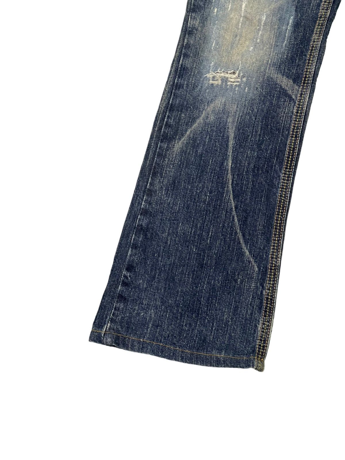 Edwin Flare Jeans Edwin Japan Distress Faded Boot Cut 6🟦0 Size US 28 / EU 44 - 5 Thumbnail