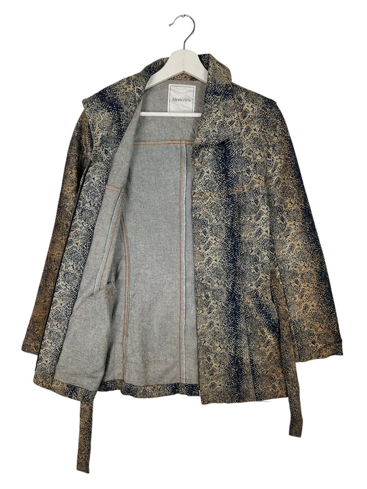 Hysteric Glamour 🔥 HYSTERIC GLAMOUR SNAKE SKIN DENIM COAT JACKET MADE IN JPN Size M / US 6-8 / IT 42-44 - 8 Thumbnail