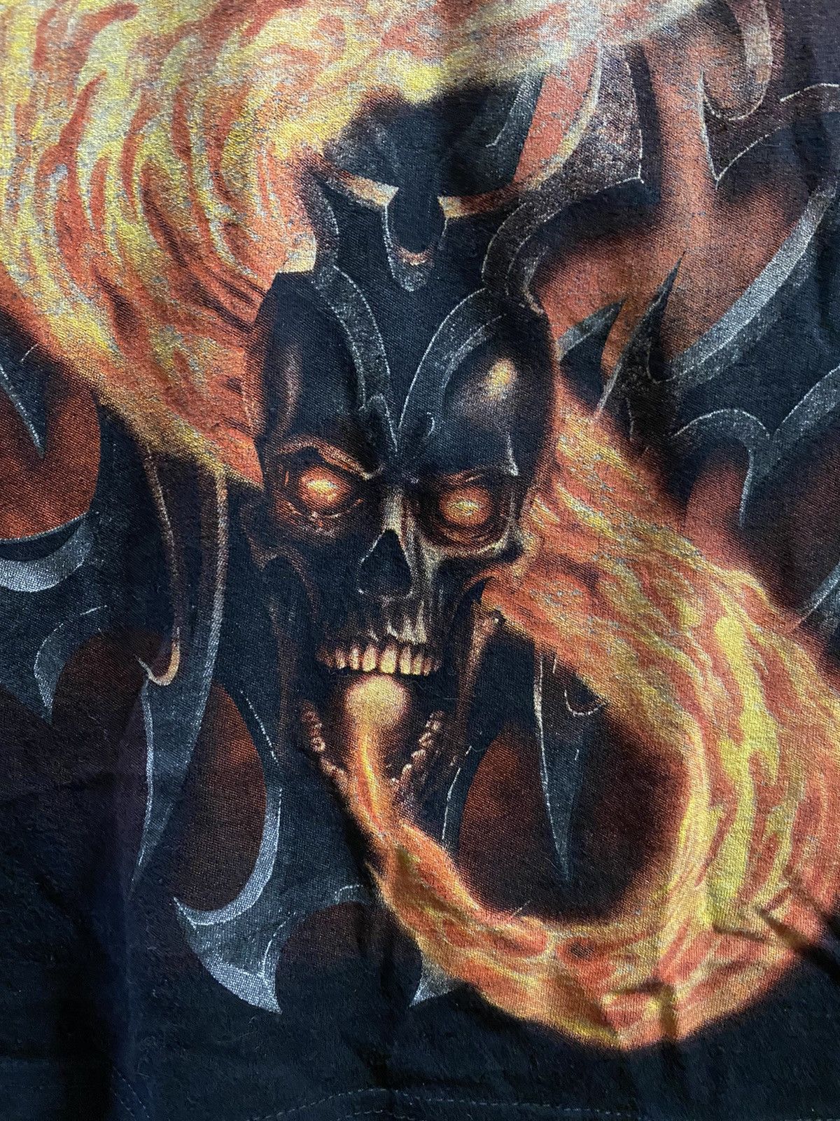 Vintage Rare Vintage T-Shirt Fire Dragon Skeleton. Y2K style. Punk Size US M / EU 48-50 / 2 - 5 Thumbnail