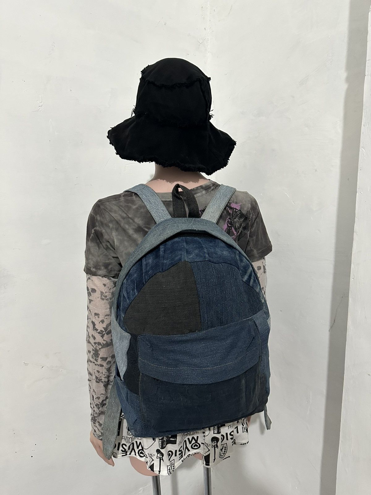 Backpack × Custom × Streetwear Beautiful Patchwork Denim Backpack | Grailed