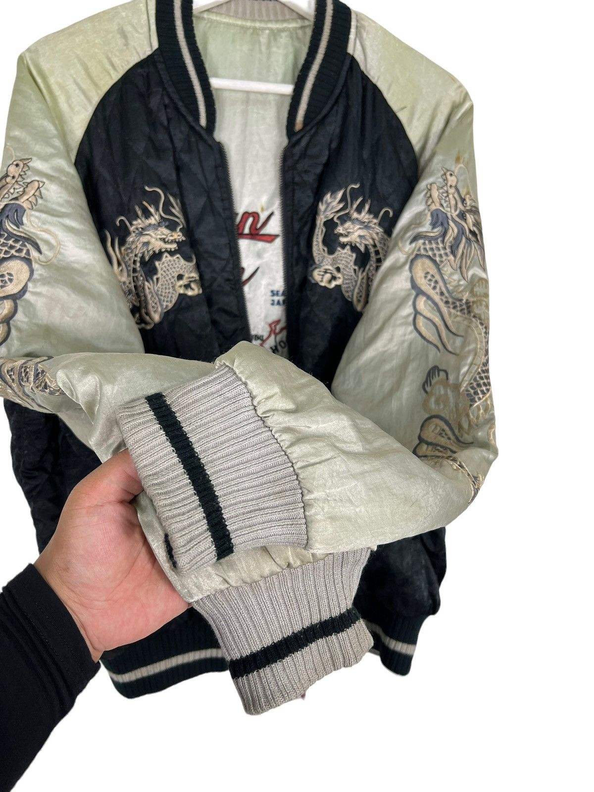Japanese Brand 💥 PAZZOS REVERSIBLE EMBROIDERY SUKAJAN JACKET Size US L / EU 52-54 / 3 - 3 Thumbnail