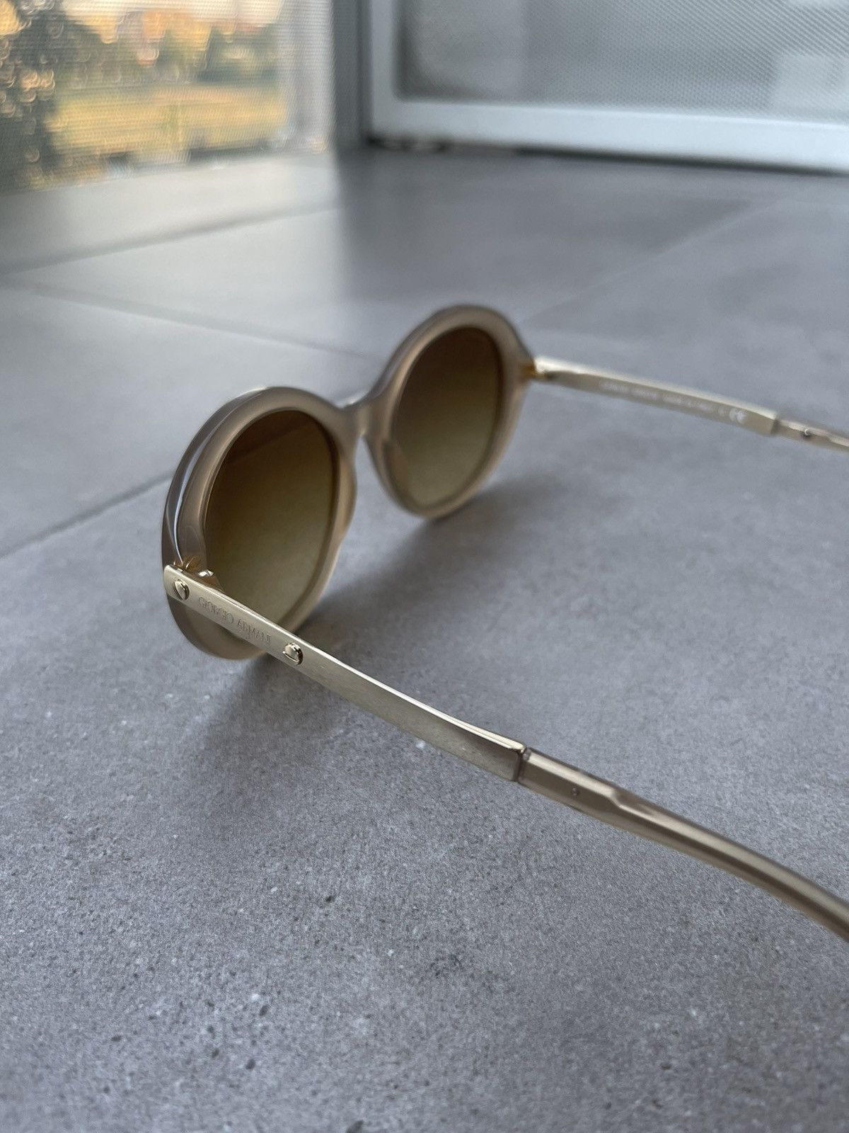Emporio Armani Giorgio Armani AR8012 5079/2L Cobain Gold Cream Sunglasses Size ONE SIZE - 6 Thumbnail