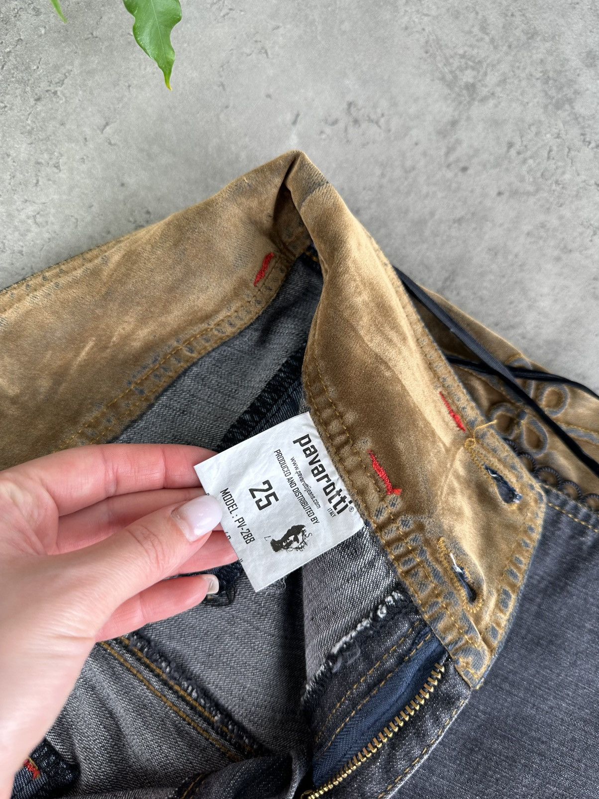 20471120 × Seditionaries × Vintage Vintage Flared Lace-up Jeans Y2K Size 25" / US 0 / IT 36 - 5 Thumbnail