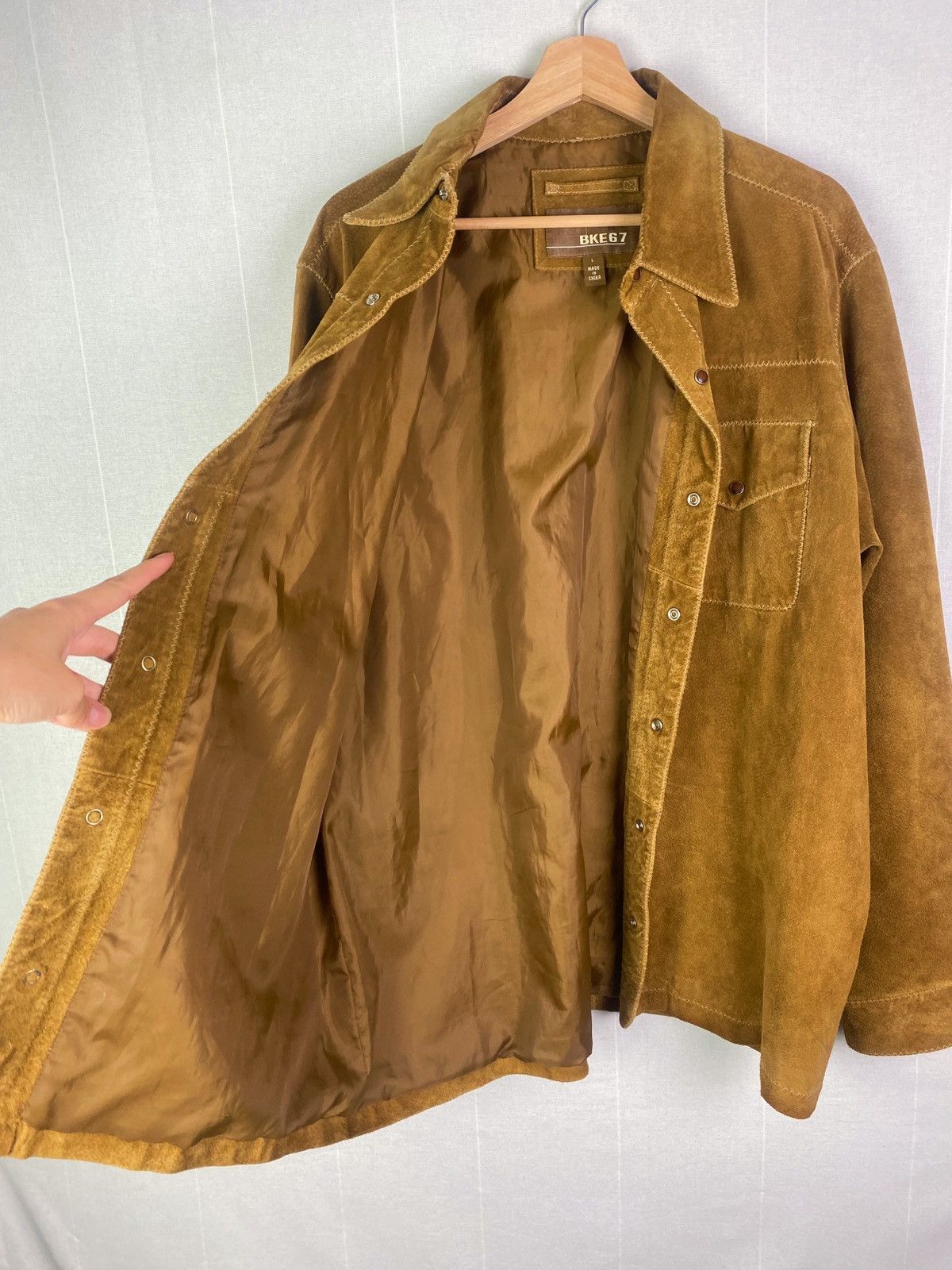 BKE BKE 67 Suede Leather Jacket Size US L / EU 52-54 / 3 - 4 Thumbnail