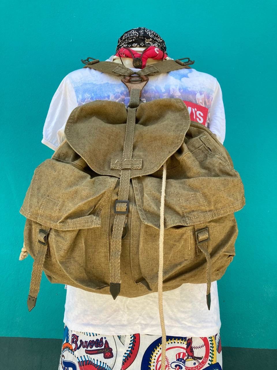Vintage True Vintage 60s Rucksack Bag Pack Czechoslovakia Army Size ONE SIZE - 1 Thumbnail