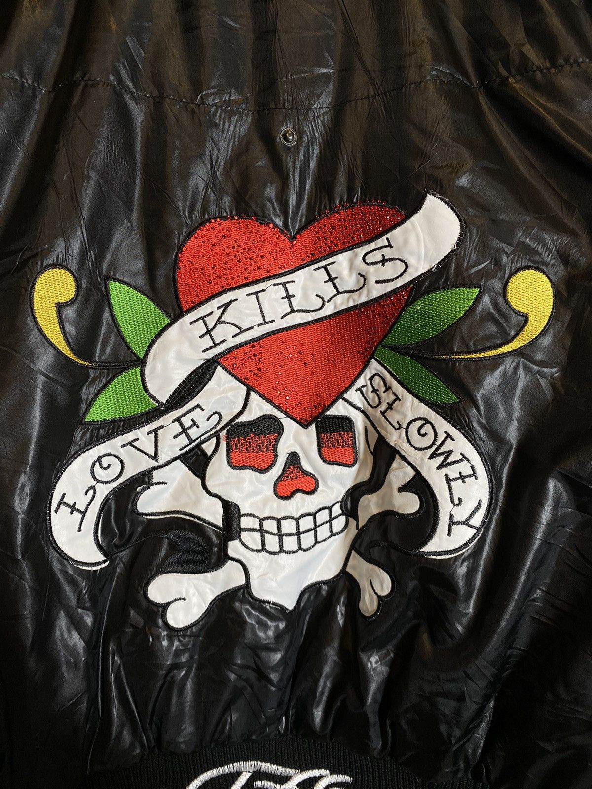 Ed Hardy 🔥Ed Hardy Christian Audigier Embroidery Puffer Jacket RARE Size US S / EU 44-46 / 1 - 5 Thumbnail