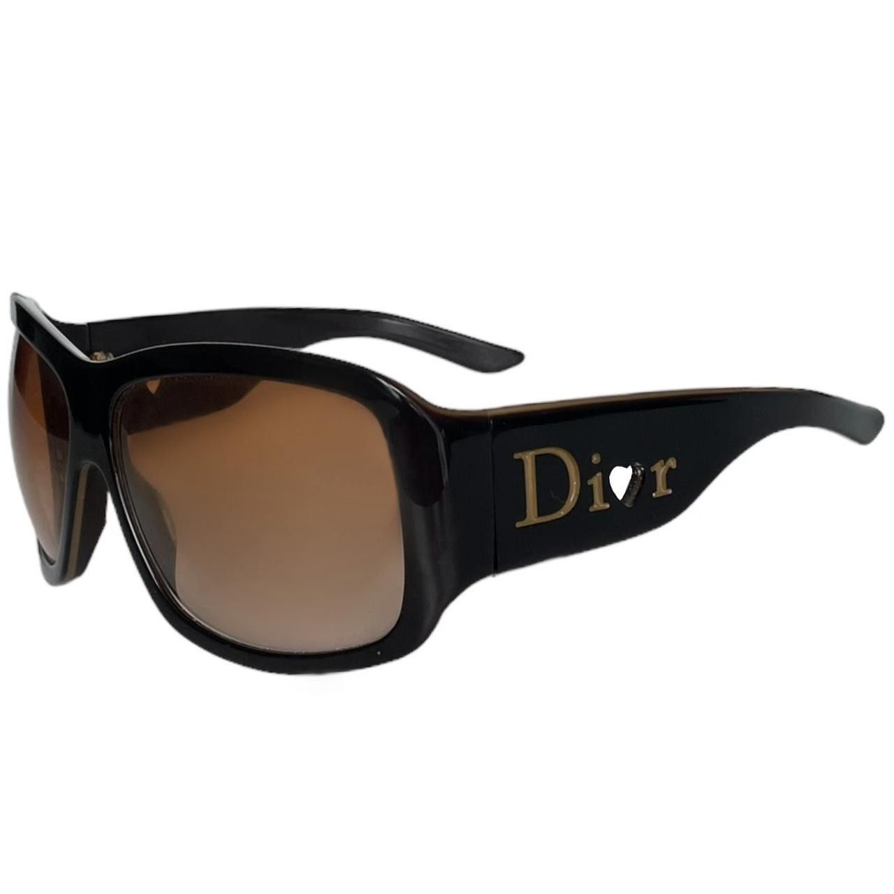 Dior Dior Sunglasses vintage heart cutout logo brown y2k  display picture 3