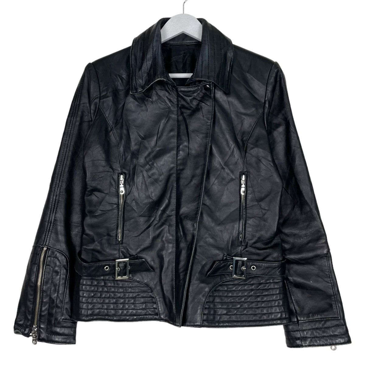 Japanese Brand × Other × Urban Outfitters 💥ROCKSTAR BIKER PU SYNTHETIC LEATHER JACKET Size US S / EU 44-46 / 1 - 1 Thumbnail