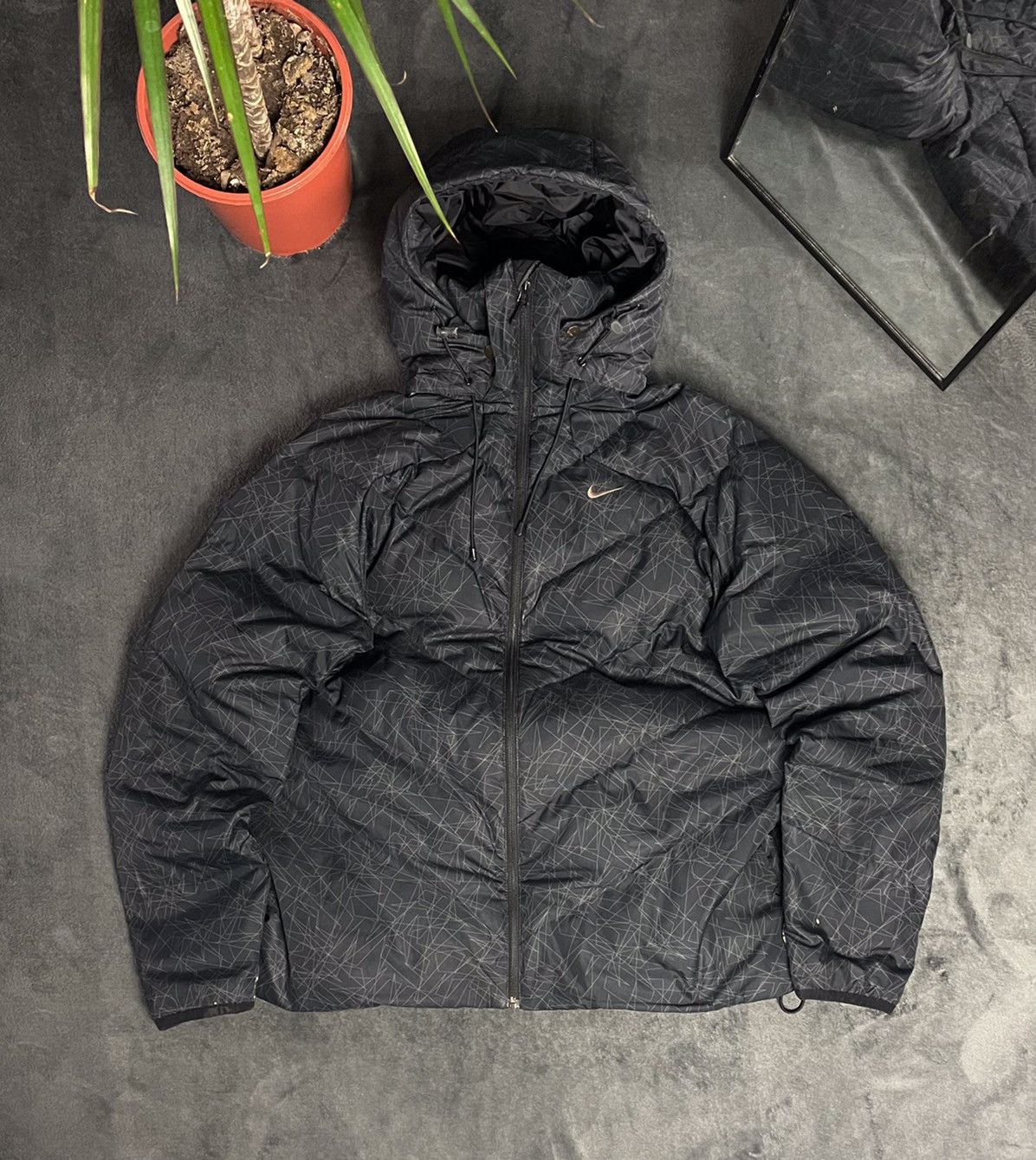 90s Nike Vintage Drill Down Jacket Hooded AirMax