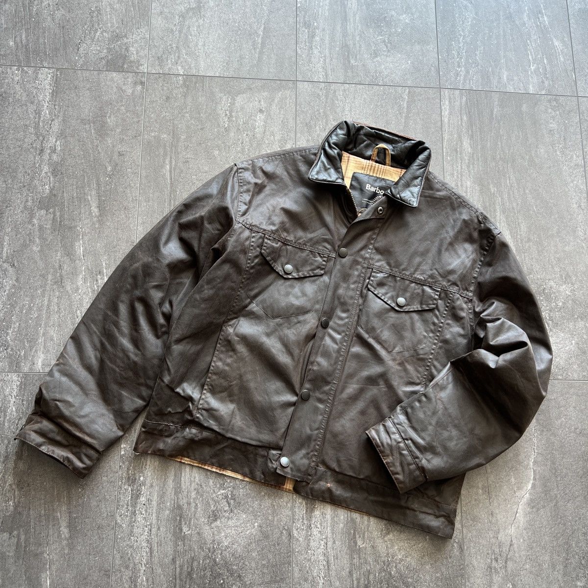 Barbour BARBOUR A1557 DROVERS Waxed Brown Jacket Wax Coat | Grailed