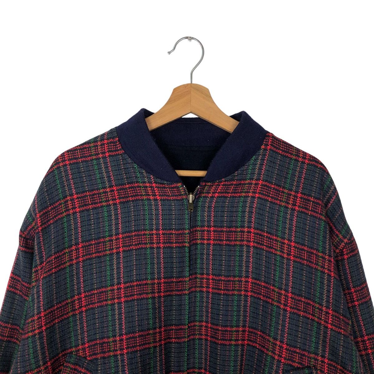 Japanese Brand VINTAGE REVERSIBLE WOOL BOMBER JACKET OTEFFE ISSEY MIYAKE Size US M / EU 48-50 / 2 - 12 Thumbnail
