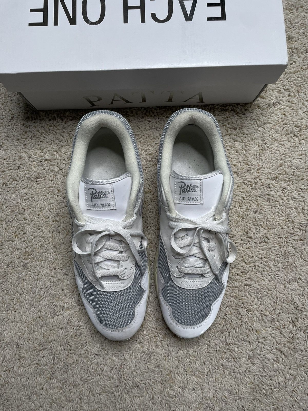 Nike Nike Air Max 1 x Patta “Platinum” Size US 10.5 / EU 43-44 - 3 Thumbnail