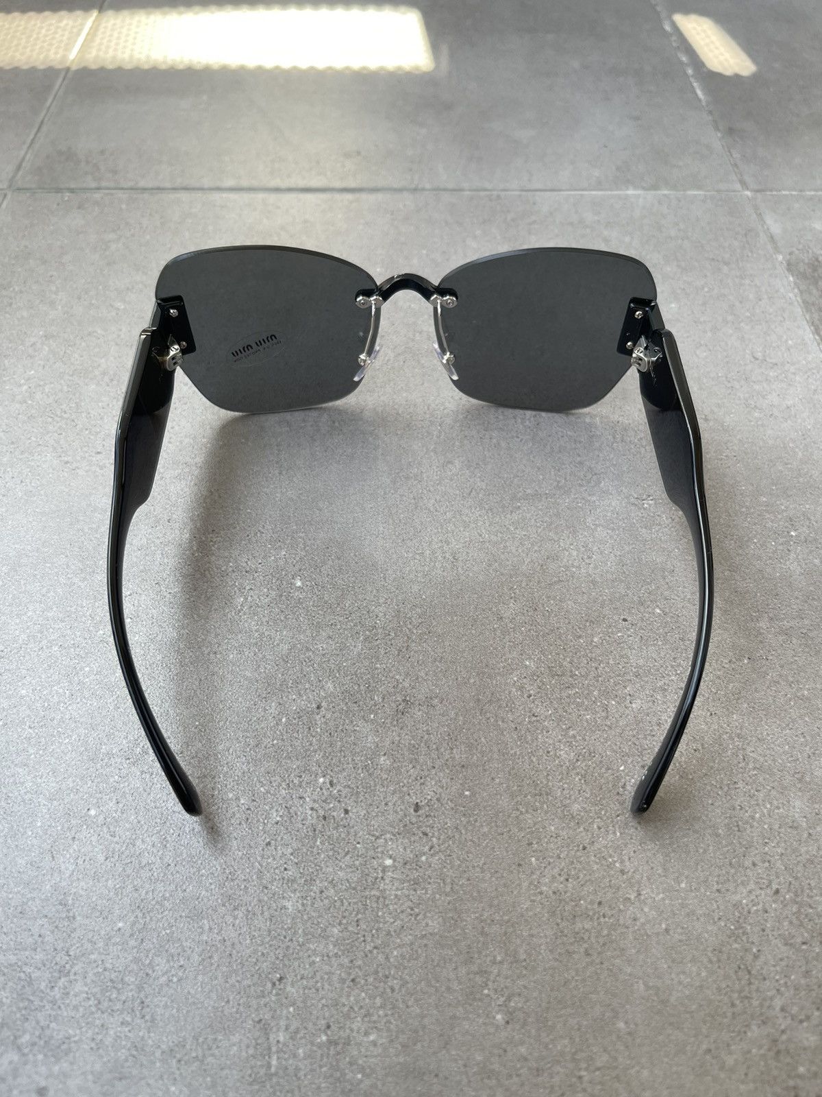 Prada !DS! Miu Miu SMU08S 1AB-9K1 Black White Sunglasses Size ONE SIZE - 8 Thumbnail