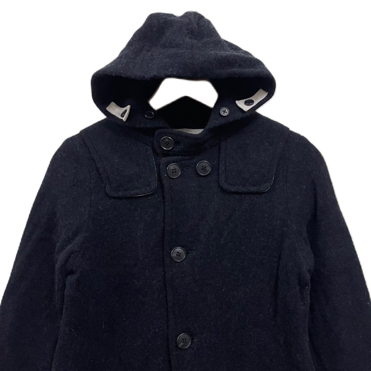 Japanese Brand Marinero by quadro wool coat jacket hoodie Size S / US 4 / IT 40 - 4 Thumbnail