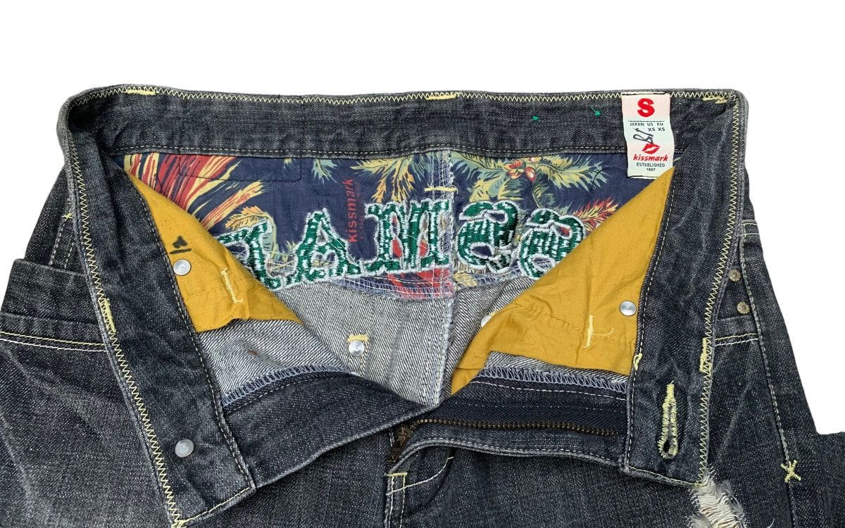 Designer × Japanese Brand × Vintage Rare Design Vintage Kiss Mark Big Logo Spell Out Jeans 1990s Size US 32 / EU 48 - 9 Thumbnail