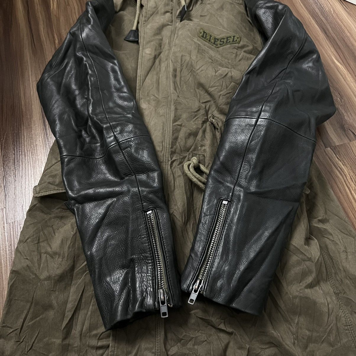 Diesel Diesel Apocalypse Style Parka Leather Sleeve Jacket Size US M / EU 48-50 / 2 - 3 Thumbnail