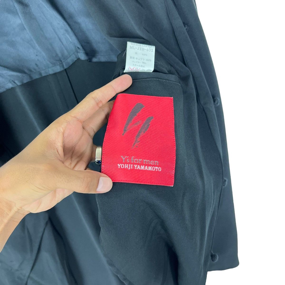 Yohji Yamamoto 💥 YS FOR MEN YOHJI YAMAMOTO SILK MANDARIN JACKET Size US L / EU 52-54 / 3 - 21 Thumbnail