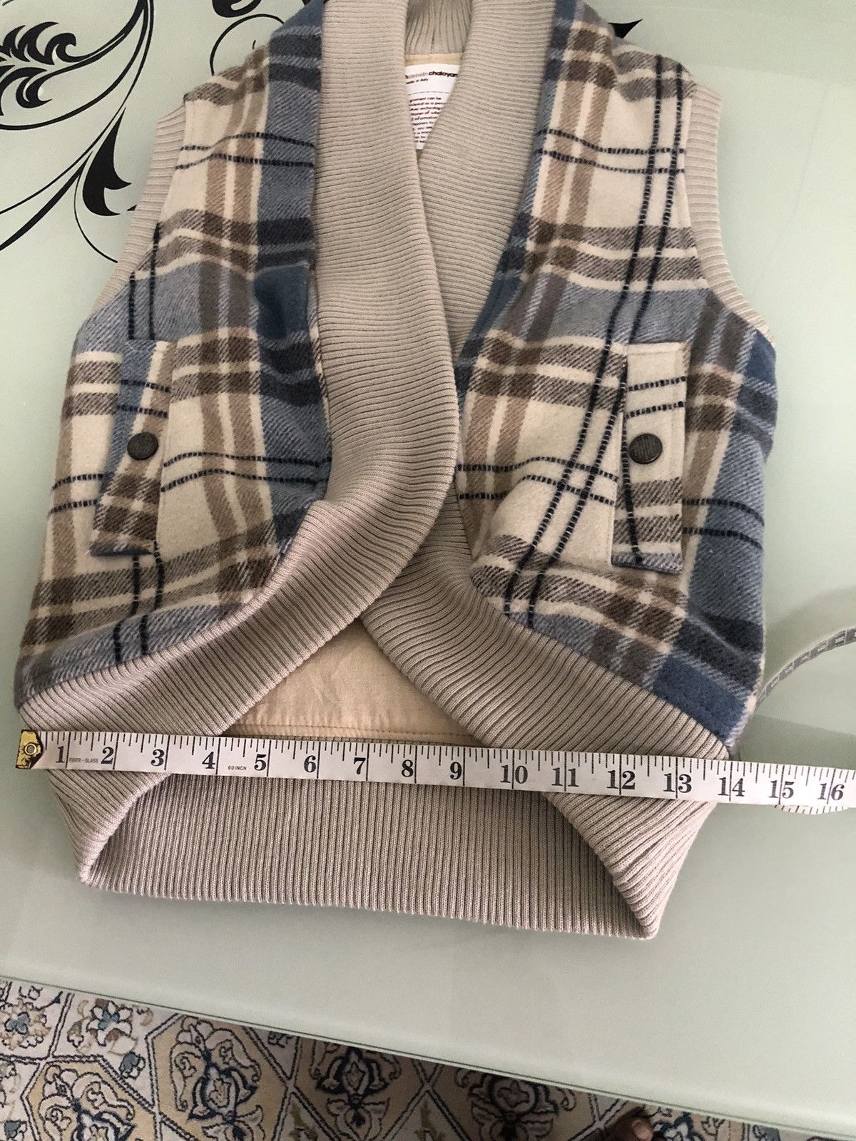 Hussein Chalayan Rare❗️Vintage Hussein Chalayan Checked Wool Vest Jacket Size XS / US 0-2 / IT 36-38 - 24 Thumbnail