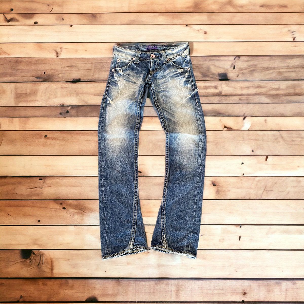 Hysteric Glamour 🔥RARE🔥Vintage Rodeo Crowns Flare Distressed Denim 29 Size 29" - 1 Thumbnail