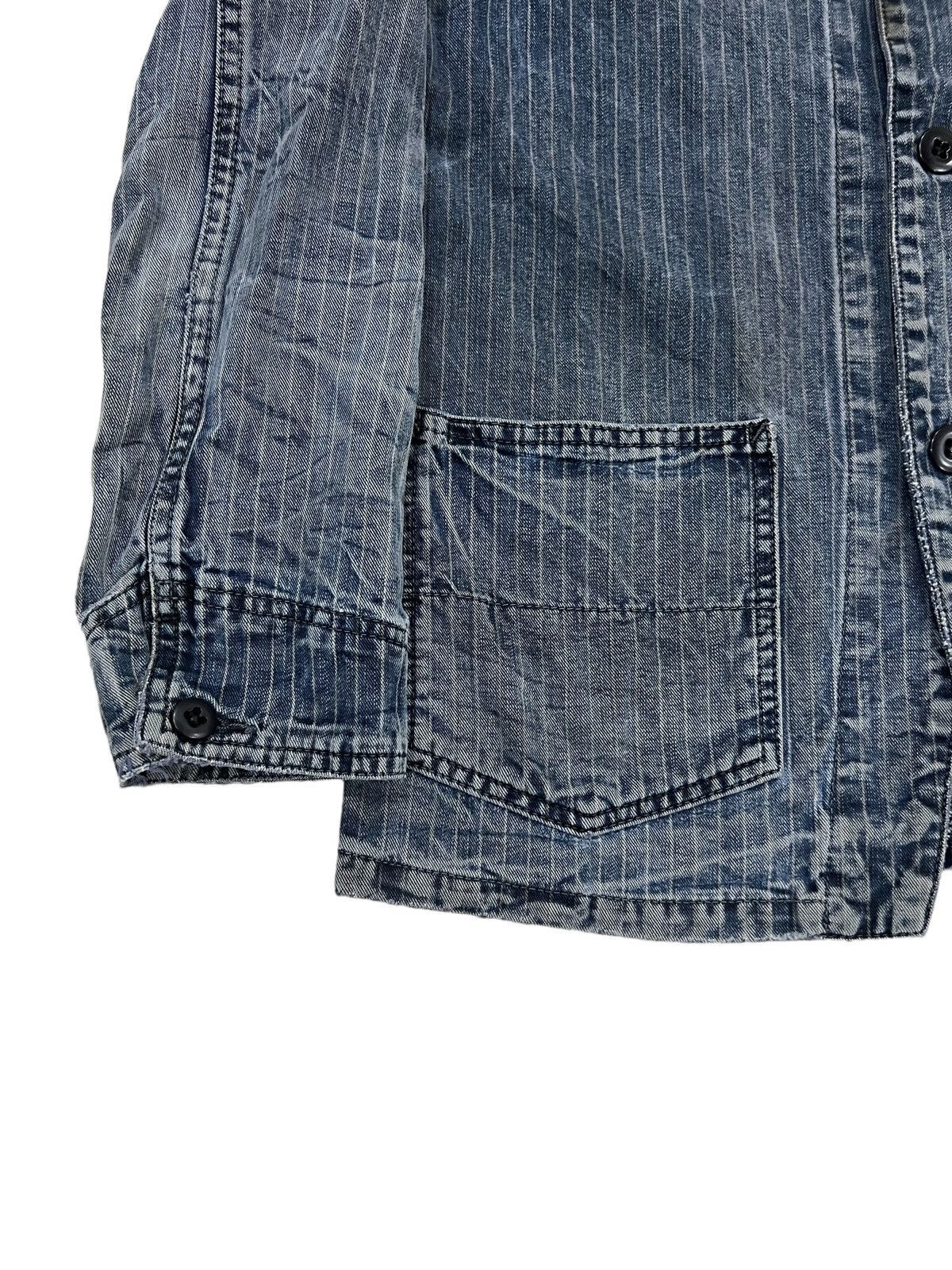 45rpm 90s Domingo 🇯🇵 Indigo Dye Stripe 4 Pockets Workwear Jacket Size US S / EU 44-46 / 1 - 7 Thumbnail