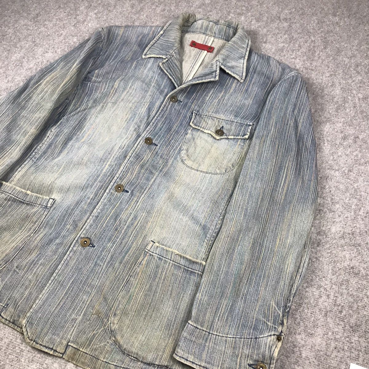 Blue Blue Japan × Japanese Brand DENIM JAPANESE BUTTON UP JACKET Size US L / EU 52-54 / 3 - 4 Thumbnail