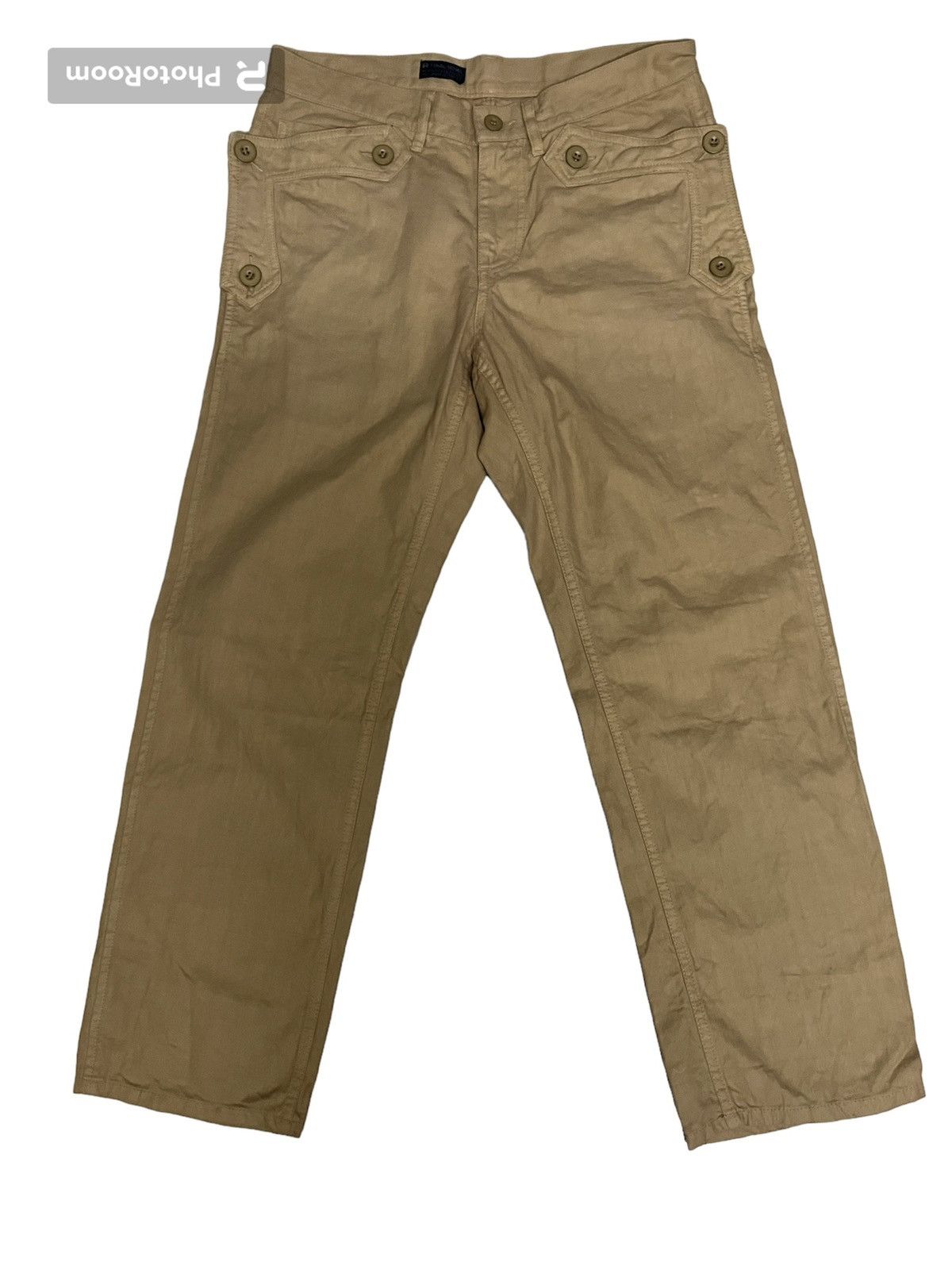 image of Vintage Final Home Outdoor Tactical Trousers in Brown, Men's (Size 33)