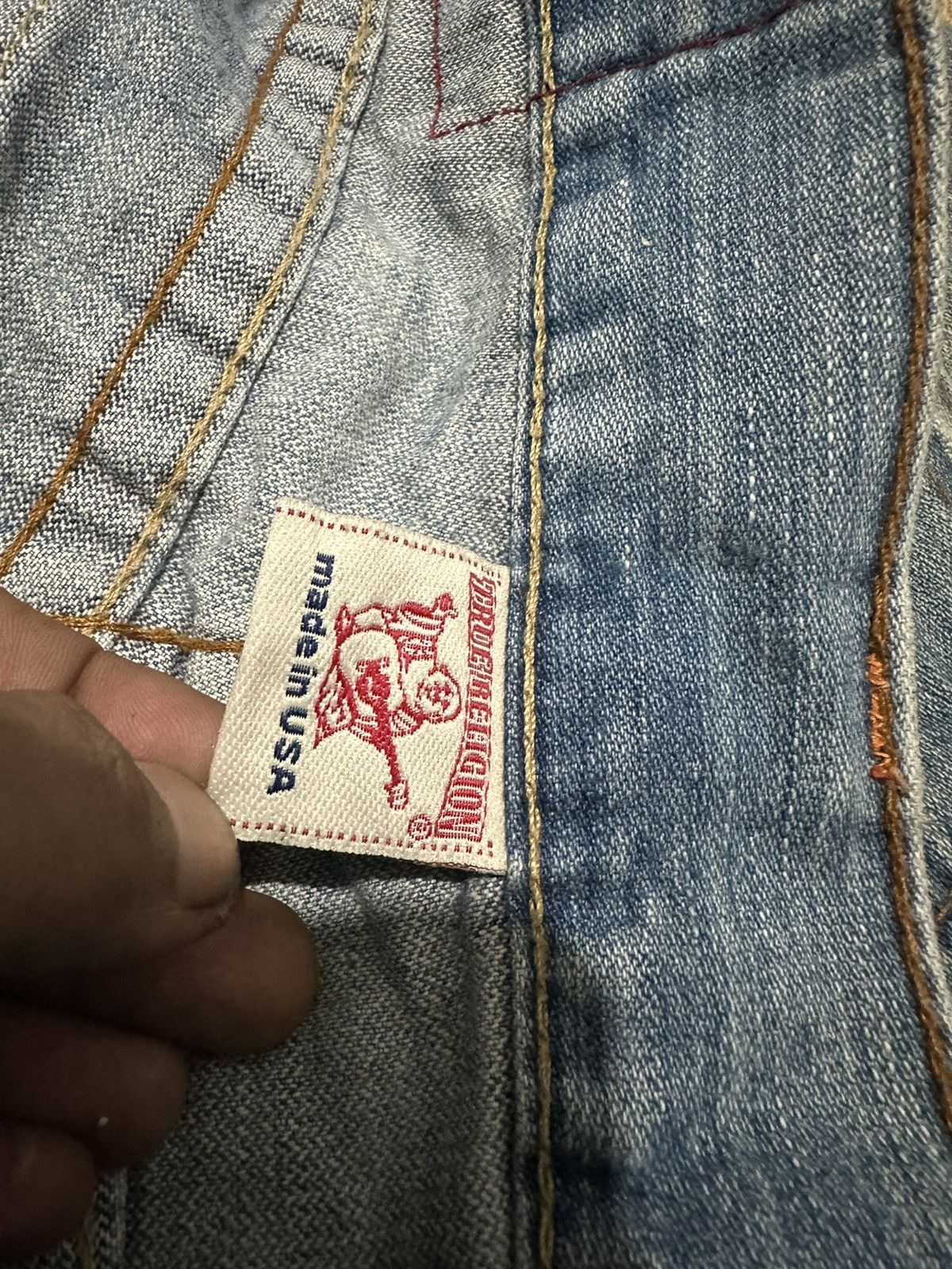 True Religion True Religion Joey Distressed Flared Jeans Size US 33 - 16 Thumbnail