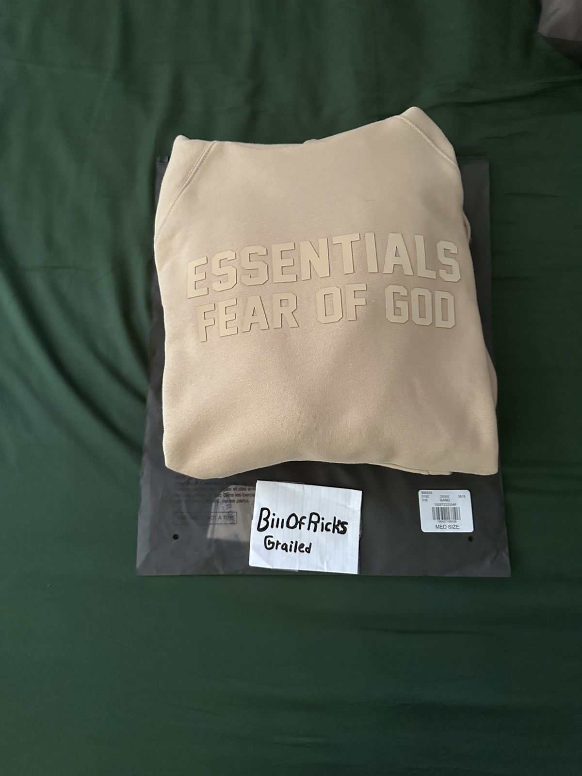 Fear of God Essentials X Fear Of God Raglan Hoodie Sand March 2023 Drop