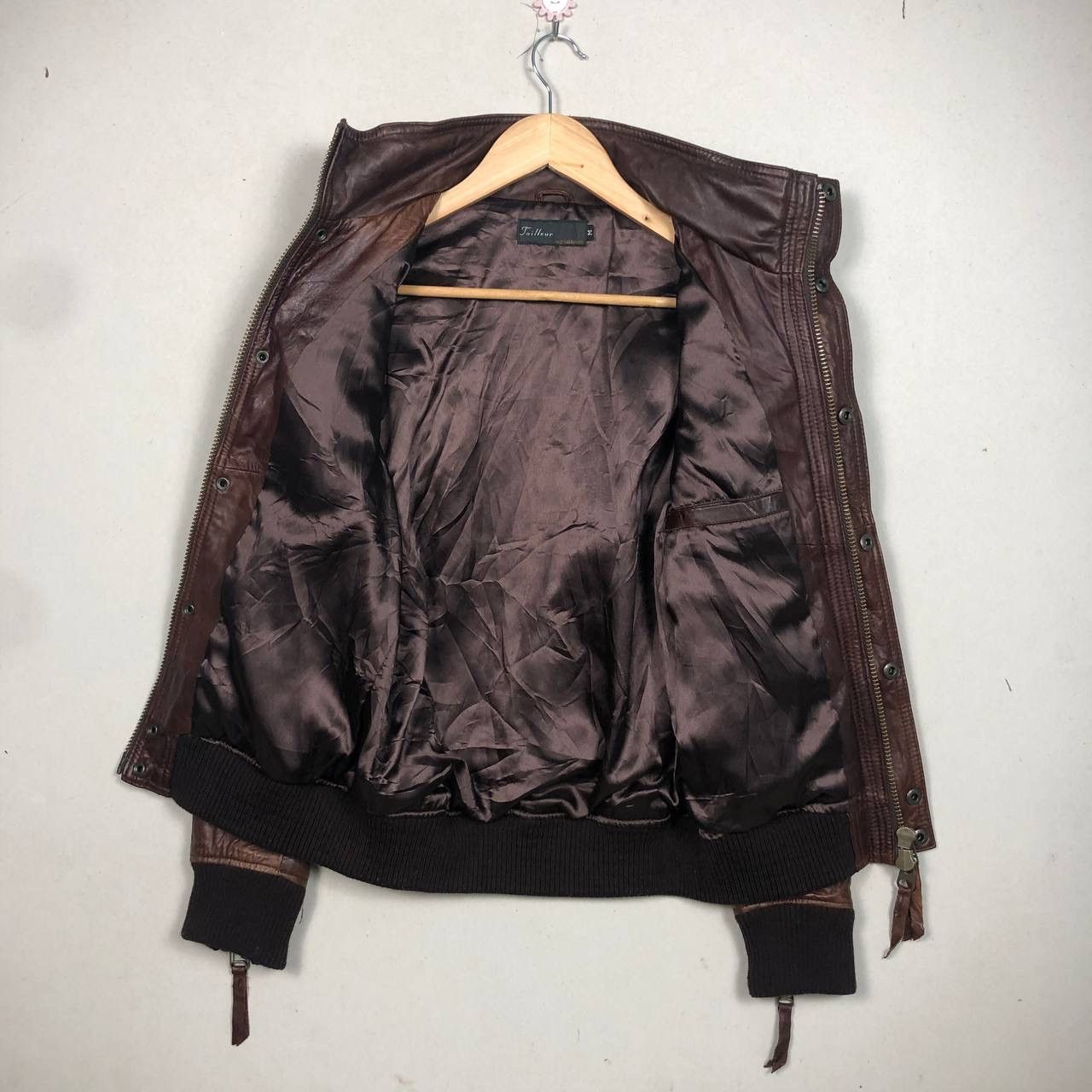 Branded Leather Vintage 90s Failleur Bikers Leather Jacket Top Gun Size US S / EU 44-46 / 1 - 3 Thumbnail