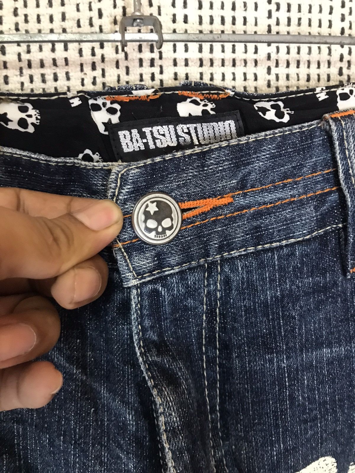 Japanese Brand × Other × Seditionaries 🔥FLARED🔥JAPANASE BRAND BA-TSU STUDIO SKULLS DENIM ‼️ Size US 30 / EU 46 - 4 Thumbnail
