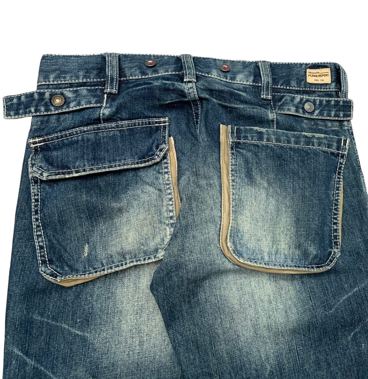 Very Rare Vintage Brand Flash Report Distressed Jeans 1990s
