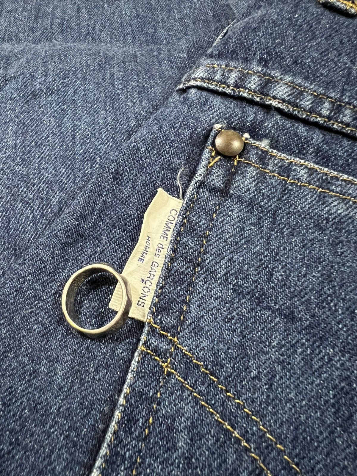 Comme des Garcons Homme ARCHIVE 80s Homme High Waist Baggy Gabardine 🎈Classic Denim Size US 28 / EU 44 - 9 Thumbnail