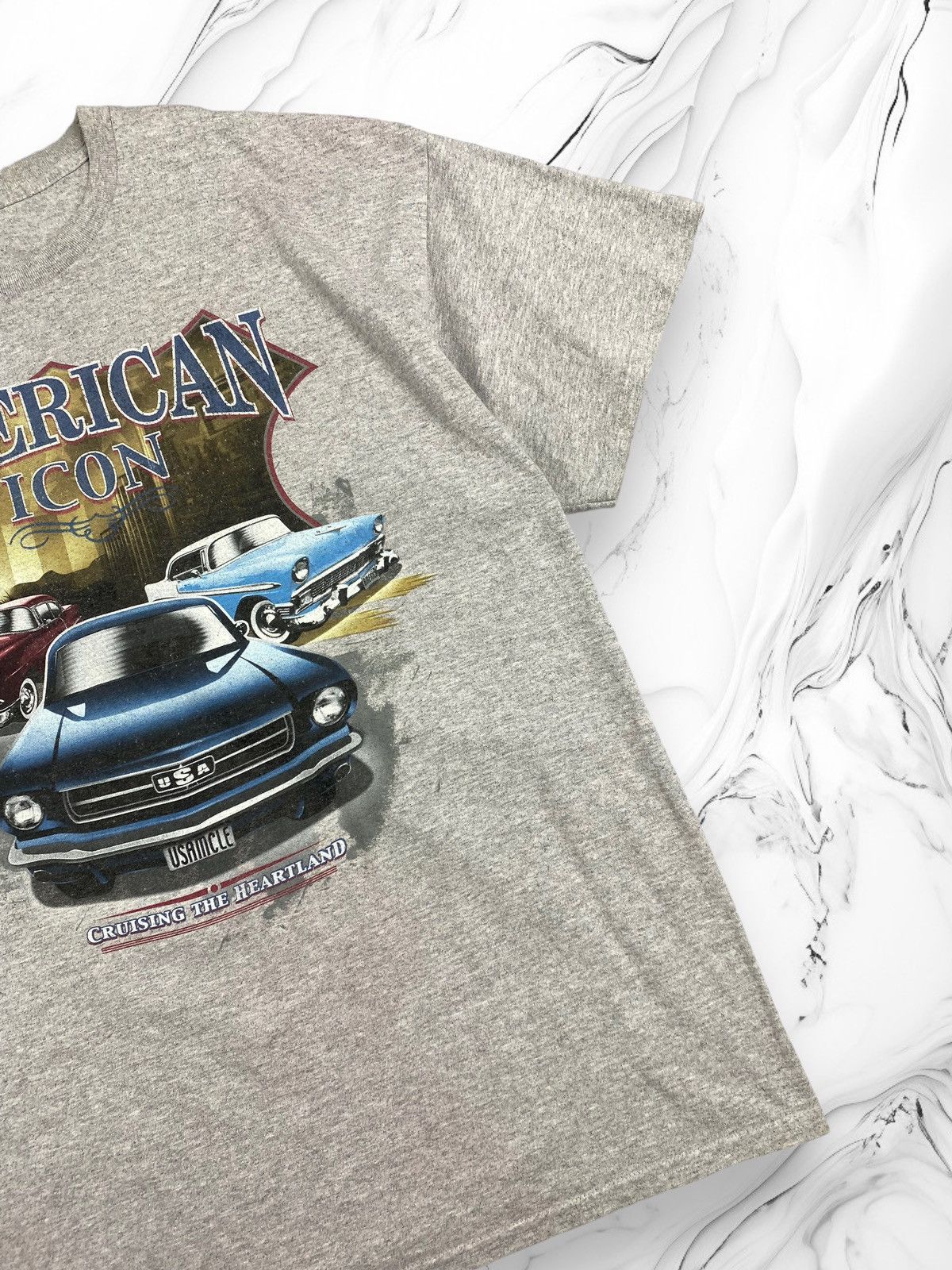 Vintage Vintage American Icon USA Muscle Cap Speed Racing T Shirt Size US XL / EU 56 / 4 - 3 Thumbnail