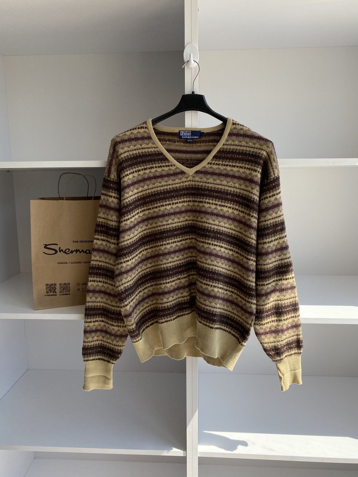 Polo Ralph Lauren × Vintage Polo Ralph Lauren Sweater Mens Pullover Long Sleeve Size US L / EU 52-54 / 3 - 3 Thumbnail