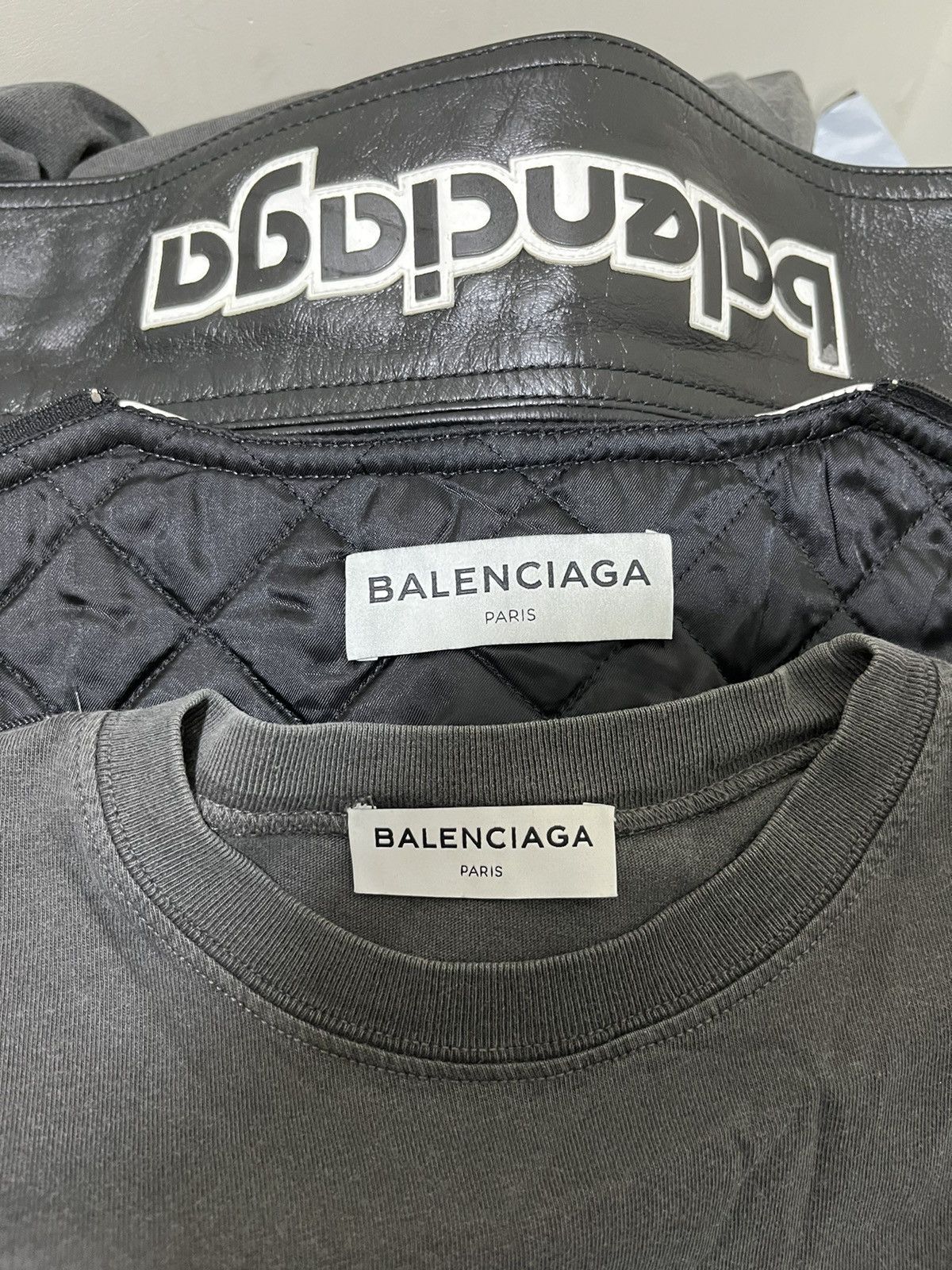 Balenciaga Balenciaga Paris Shirt with Leather Vest Size US M / EU 48-50 / 2 - 5 Thumbnail