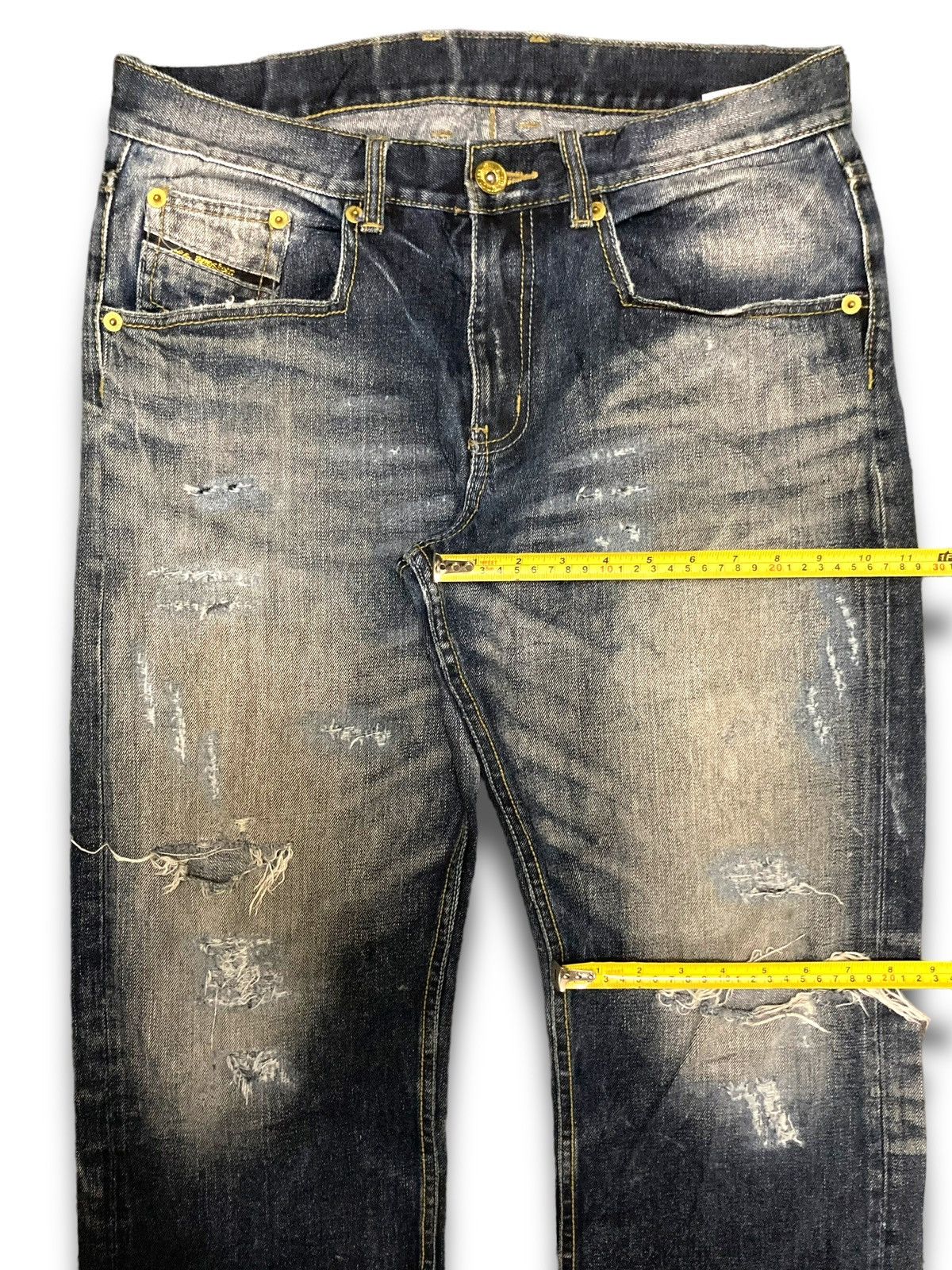 Japanese Brand Vintage 90s Punk Apestein Gold Line Jeans Size US 34 / EU 50 - 16 Thumbnail