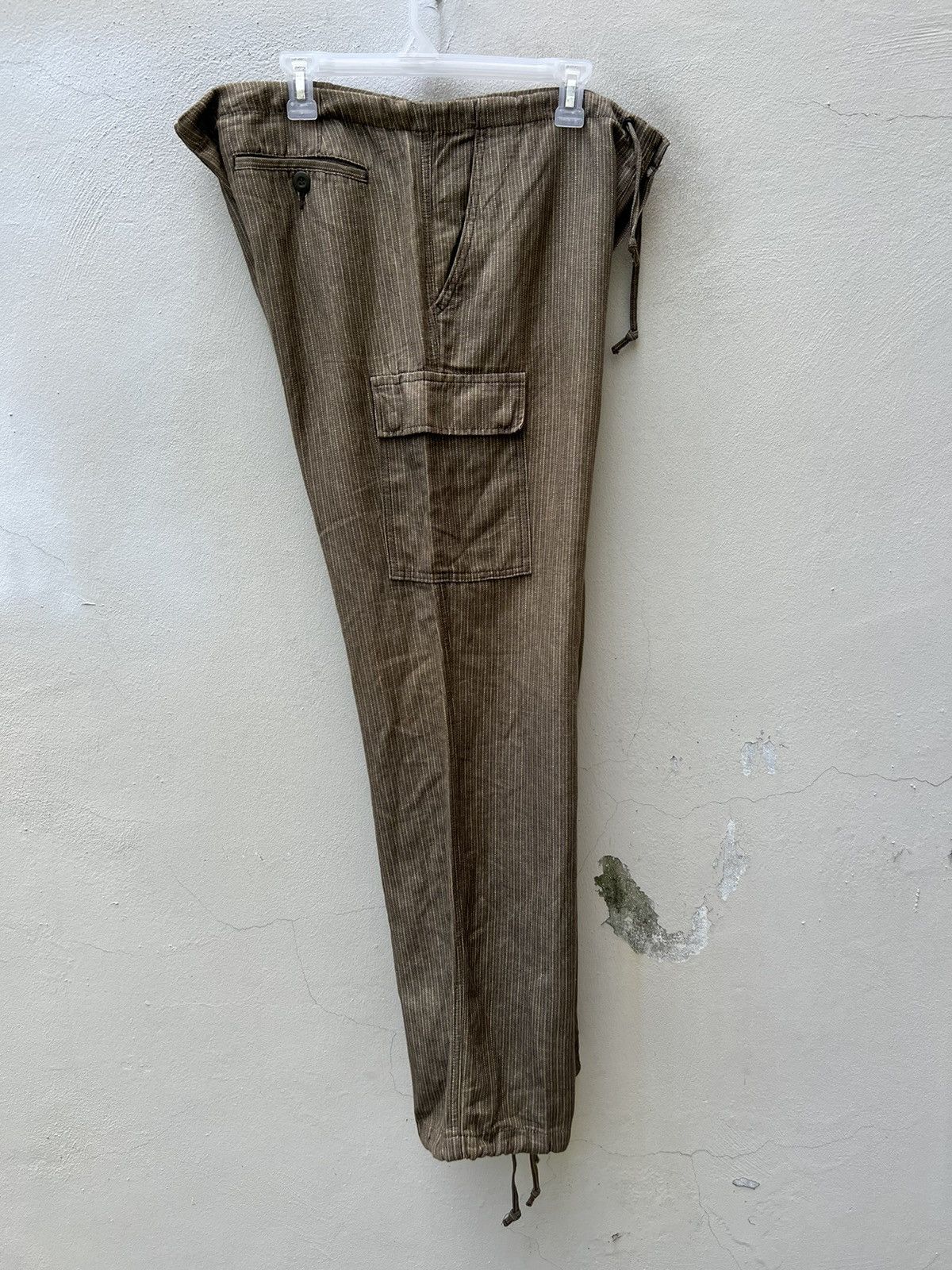 Vintage Vintage BLUEWAY Drawstring Stripe Baggy Wide Cargo Size US 34 / EU 50 - 14 Thumbnail