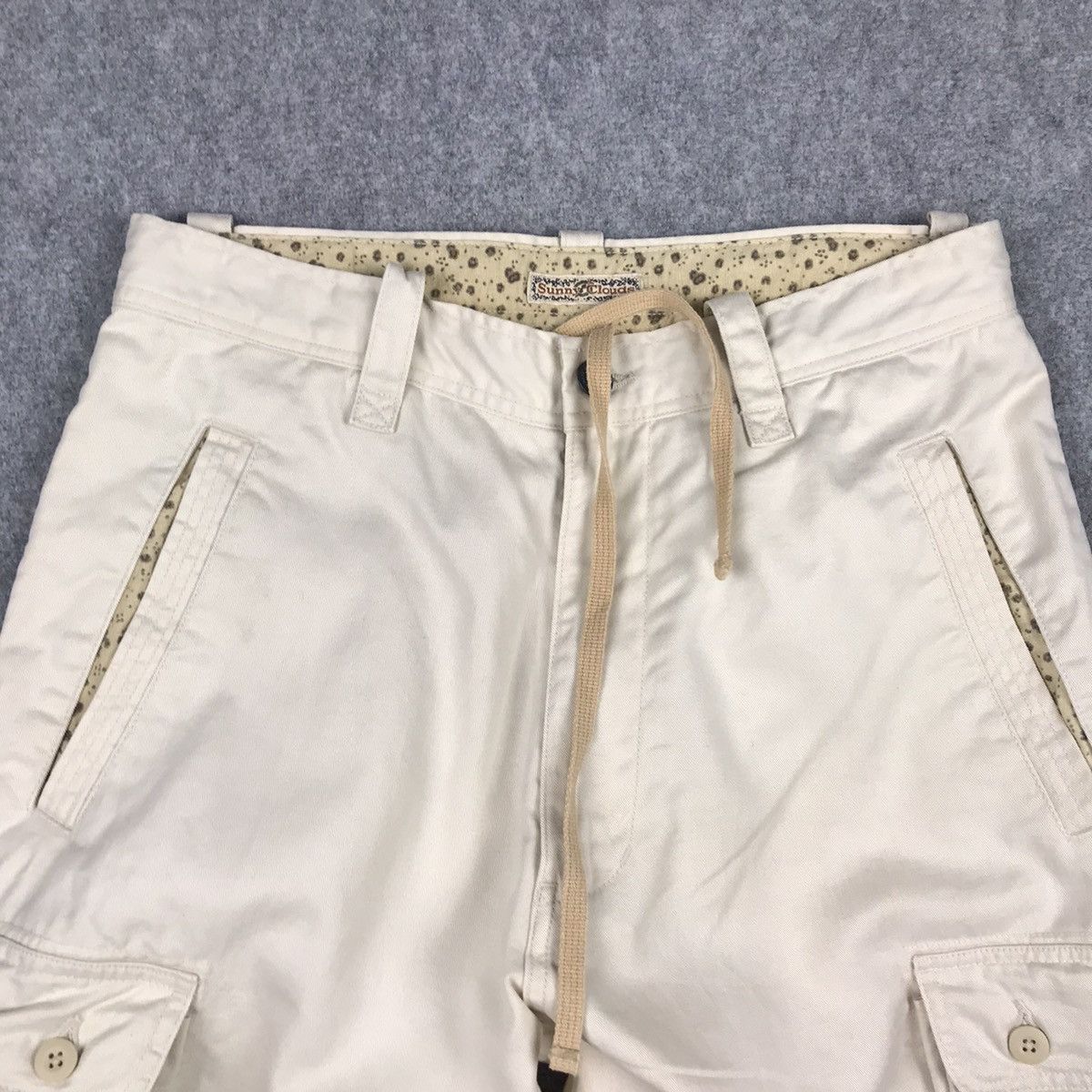 Japanese Brand BAGGY CARGO SUNNY CLOUDS CARGO CREAM PANTS Size US 28 / EU 44 - 8 Thumbnail