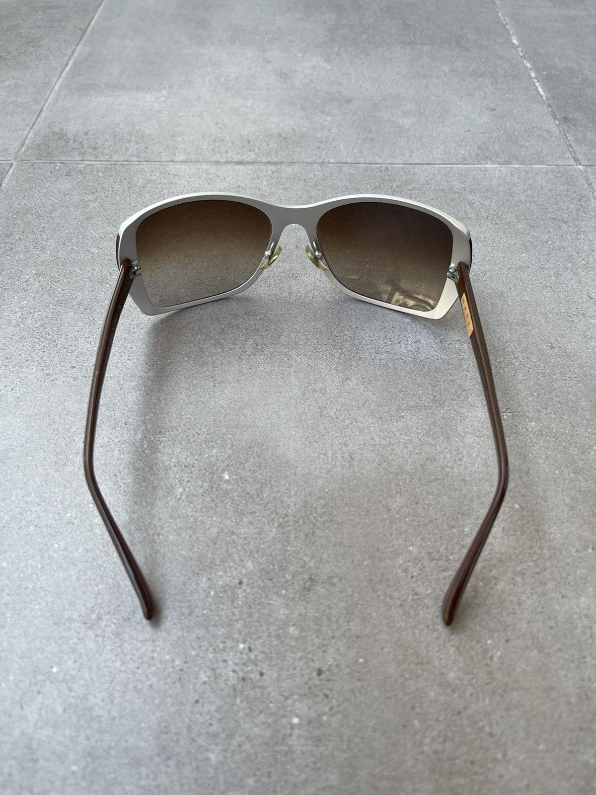 Marni Marni MA044 03 Silver Brown Round Square Sunglasses Size ONE SIZE - 8 Thumbnail