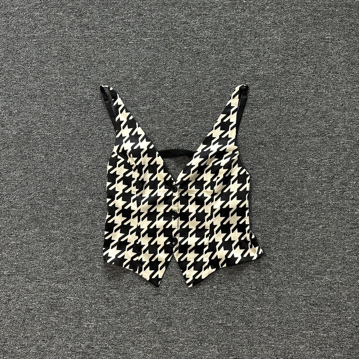Dolce & Gabbana Vintage Archive Dolce & Gabbana Houndstooth Silk Vest Size M / US 6-8 / IT 42-44 - 3 Thumbnail