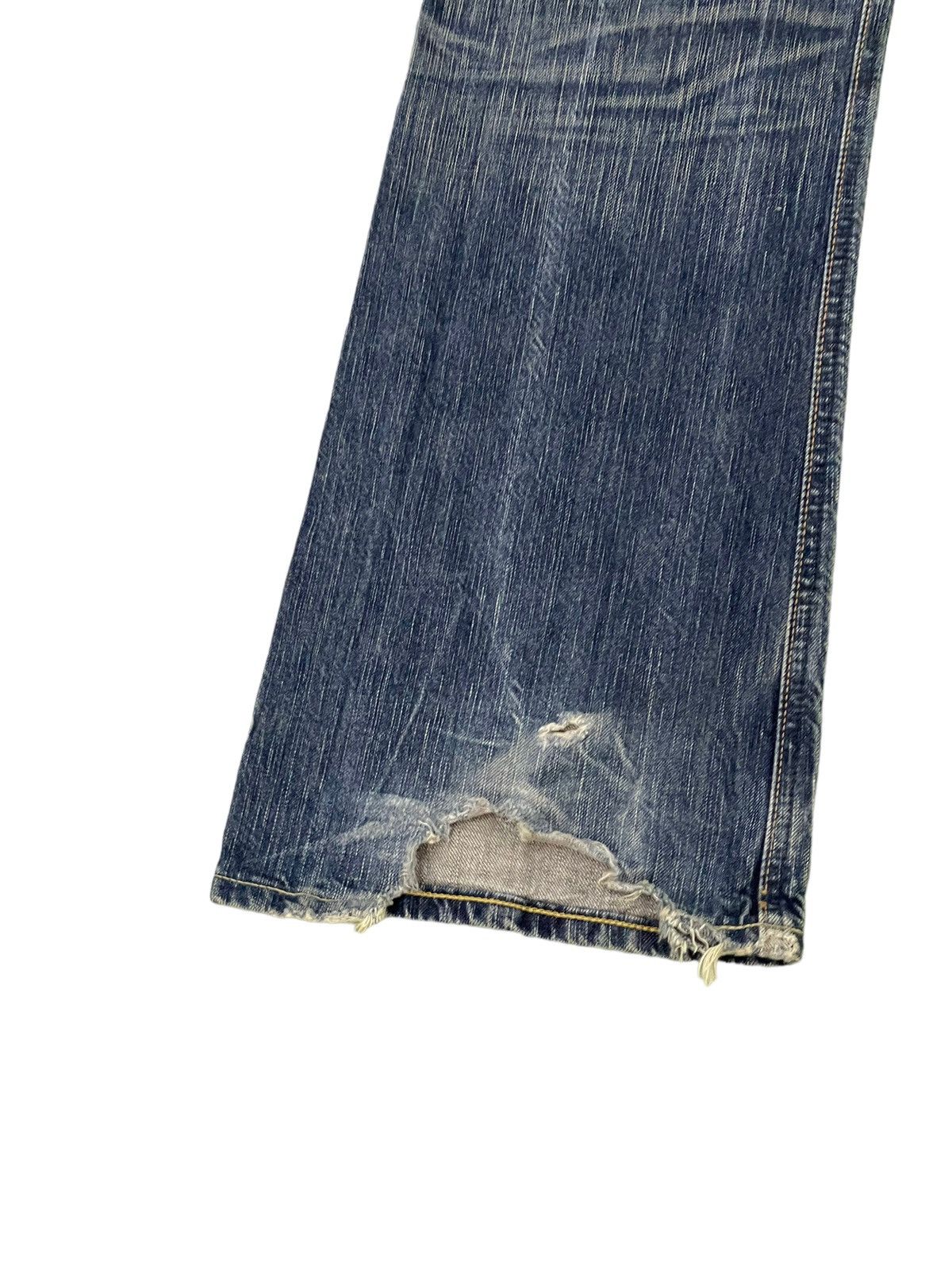 Edwin Flare Jeans Edwin Japan Distress Acid Wash Boot Cut 6🟦1 Size US 32 / EU 48 - 15 Thumbnail